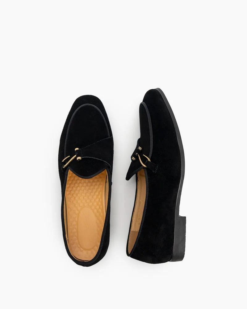 Men's Casual Suede Slip On Flats Boat Loafers