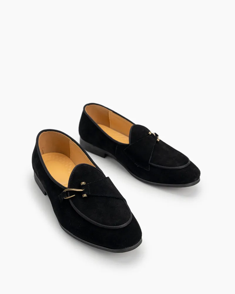 Men's Casual Suede Slip On Flats Boat Loafers