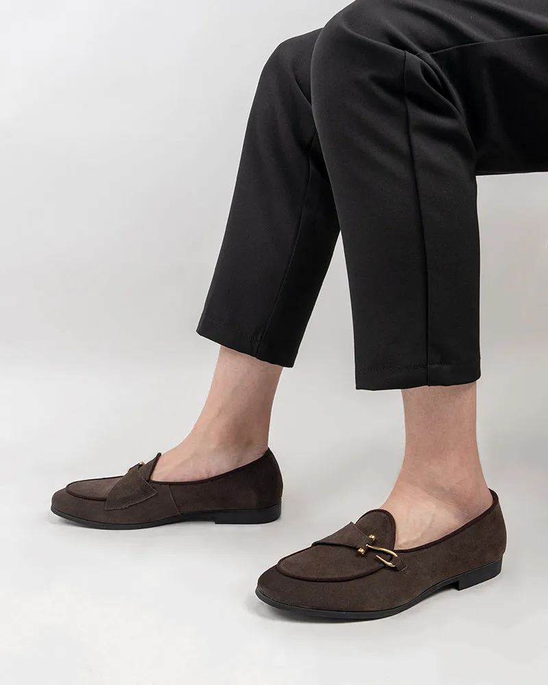 Men's Casual Suede Slip On Flats Boat Loafers