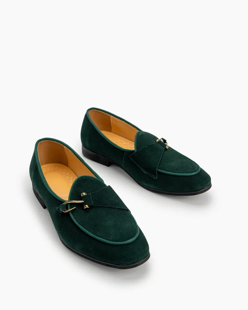 Men's Casual Suede Slip On Flats Boat Loafers