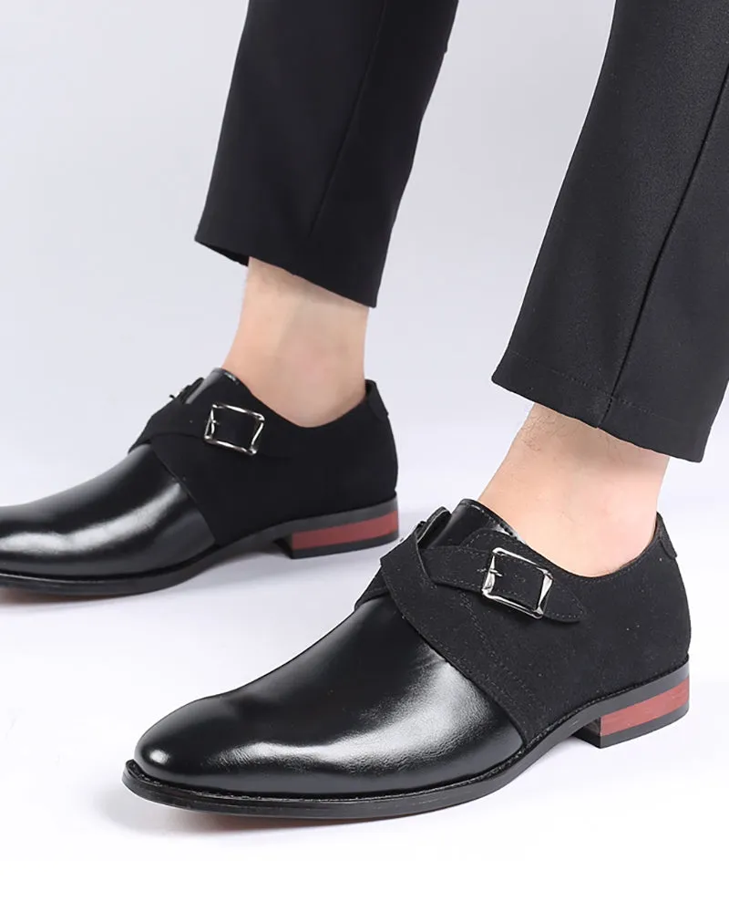 Men's Double Monk Strap Slip on Dress Loafers