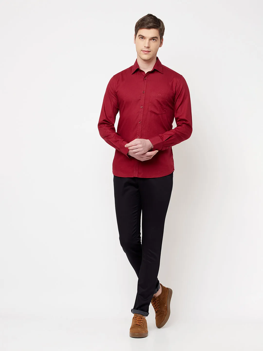 Navy Blue Casual Trousers