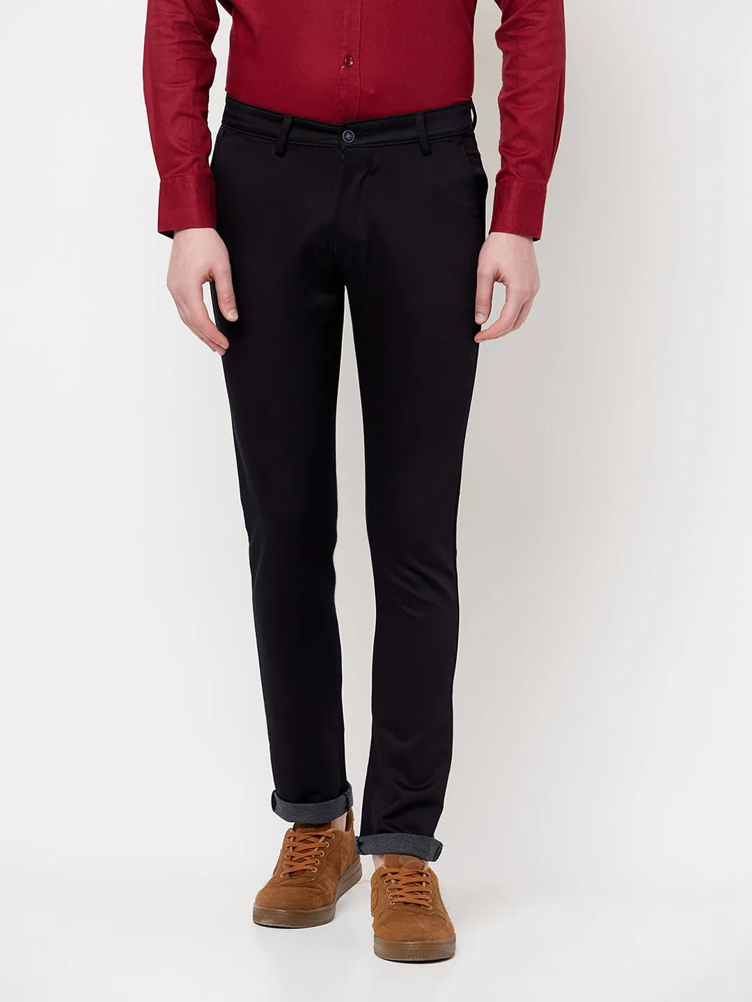 Navy Blue Casual Trousers