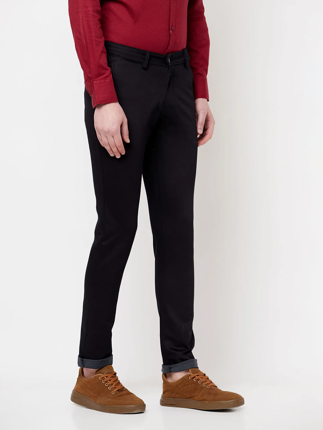 Navy Blue Casual Trousers