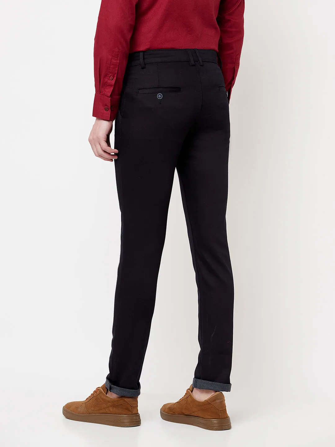 Navy Blue Casual Trousers