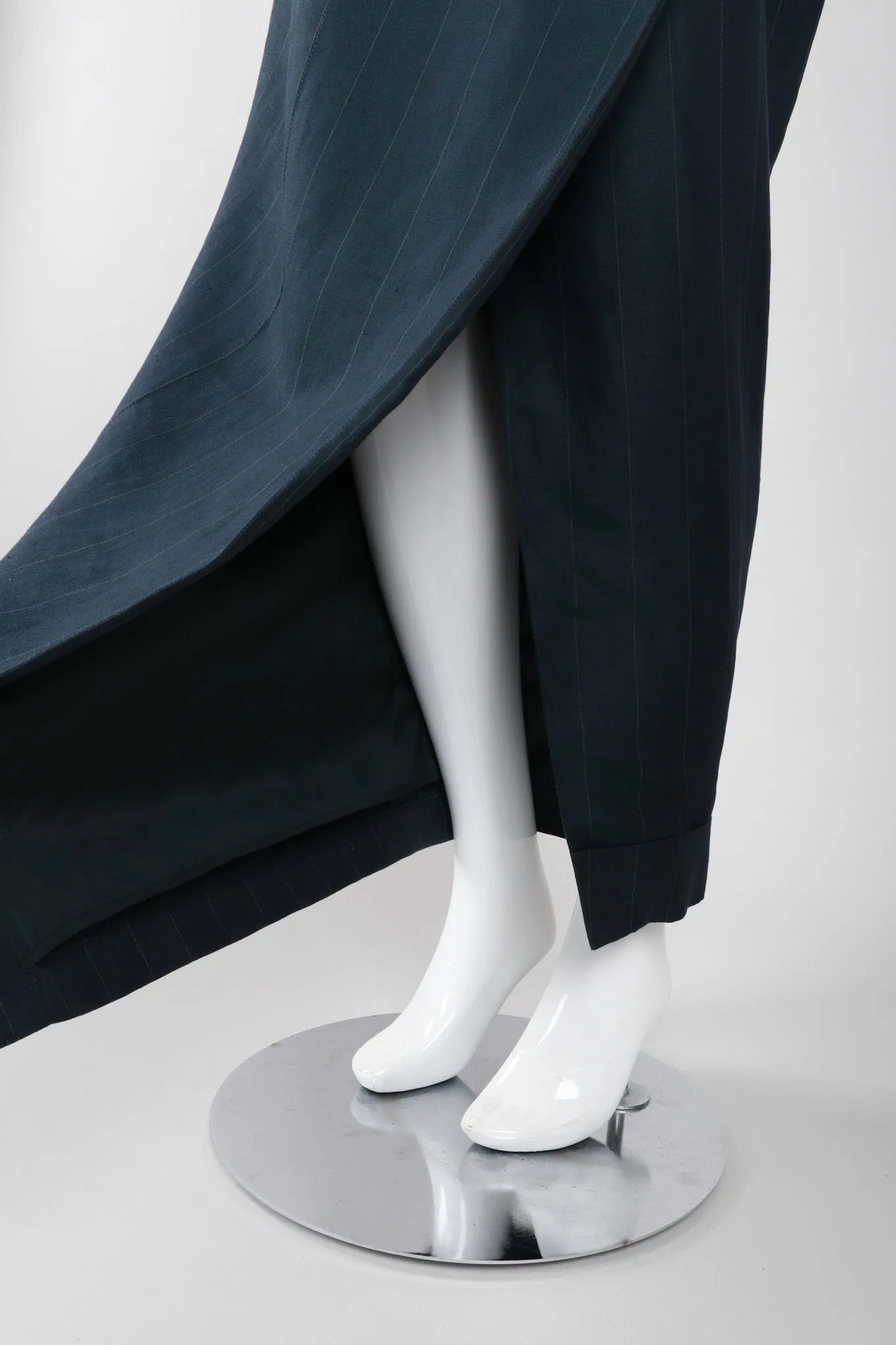 Pinstripe Wrap Trouser Skirt