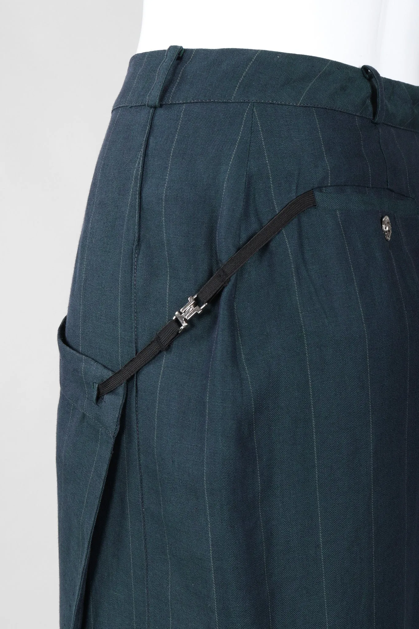 Pinstripe Wrap Trouser Skirt