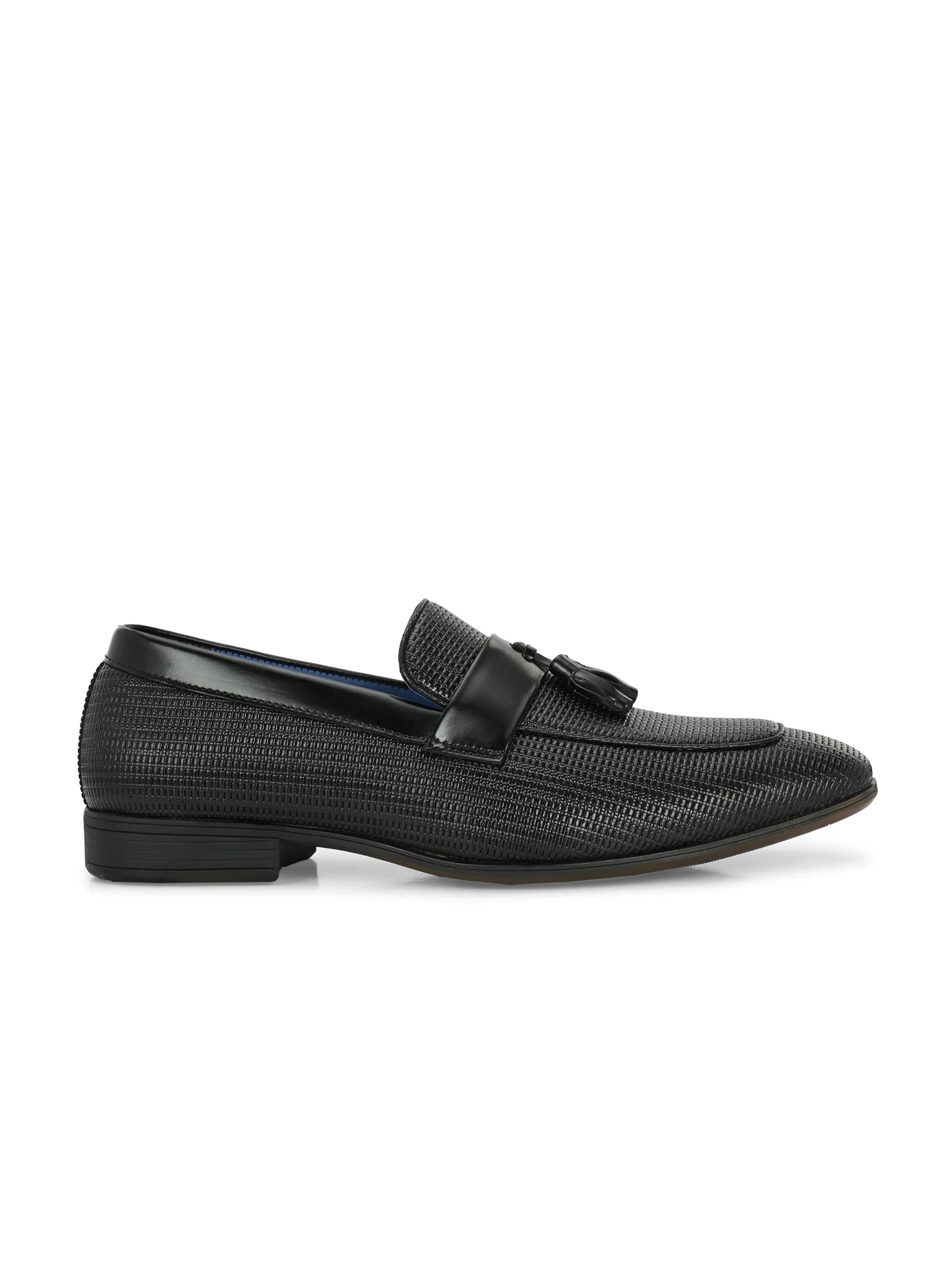 Piper Black Textured Slip-Ons