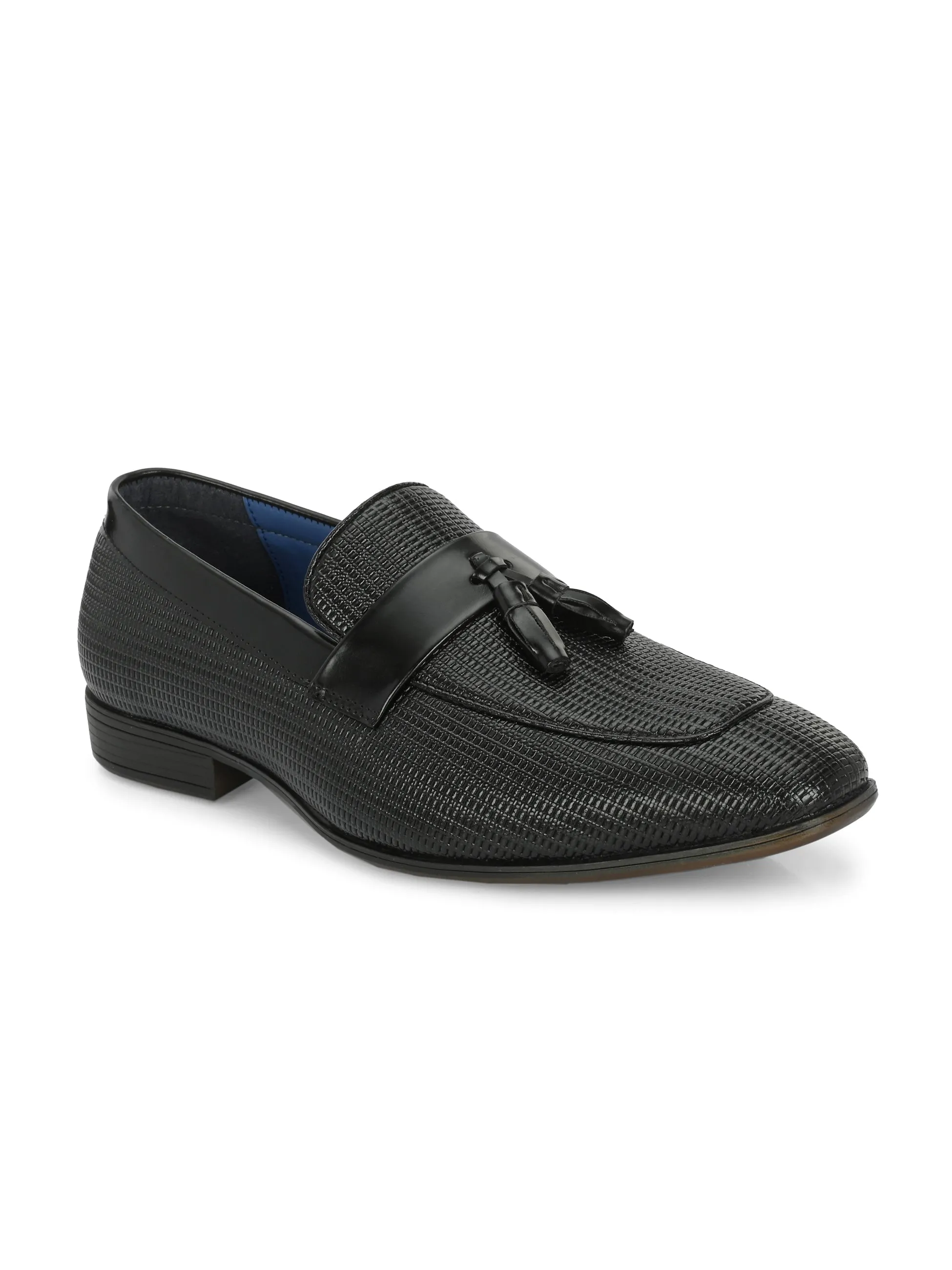 Piper Black Textured Slip-Ons