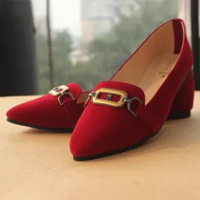 Red Velvet Pumps for women