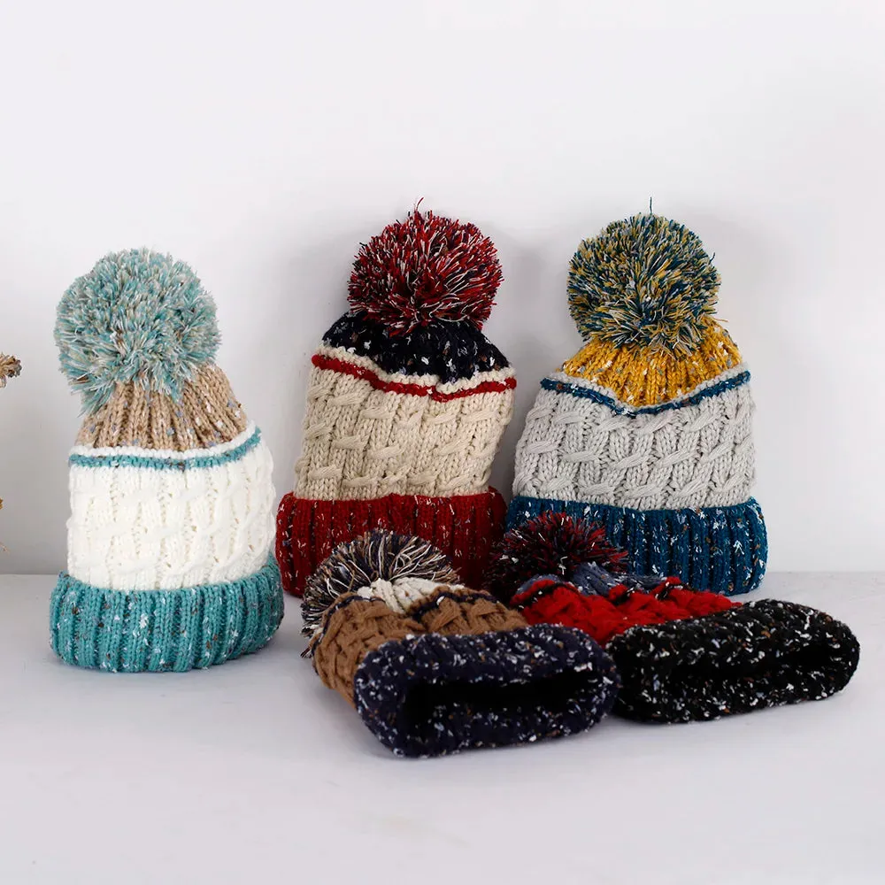 Retro fun Ball stripe Knitted Hat