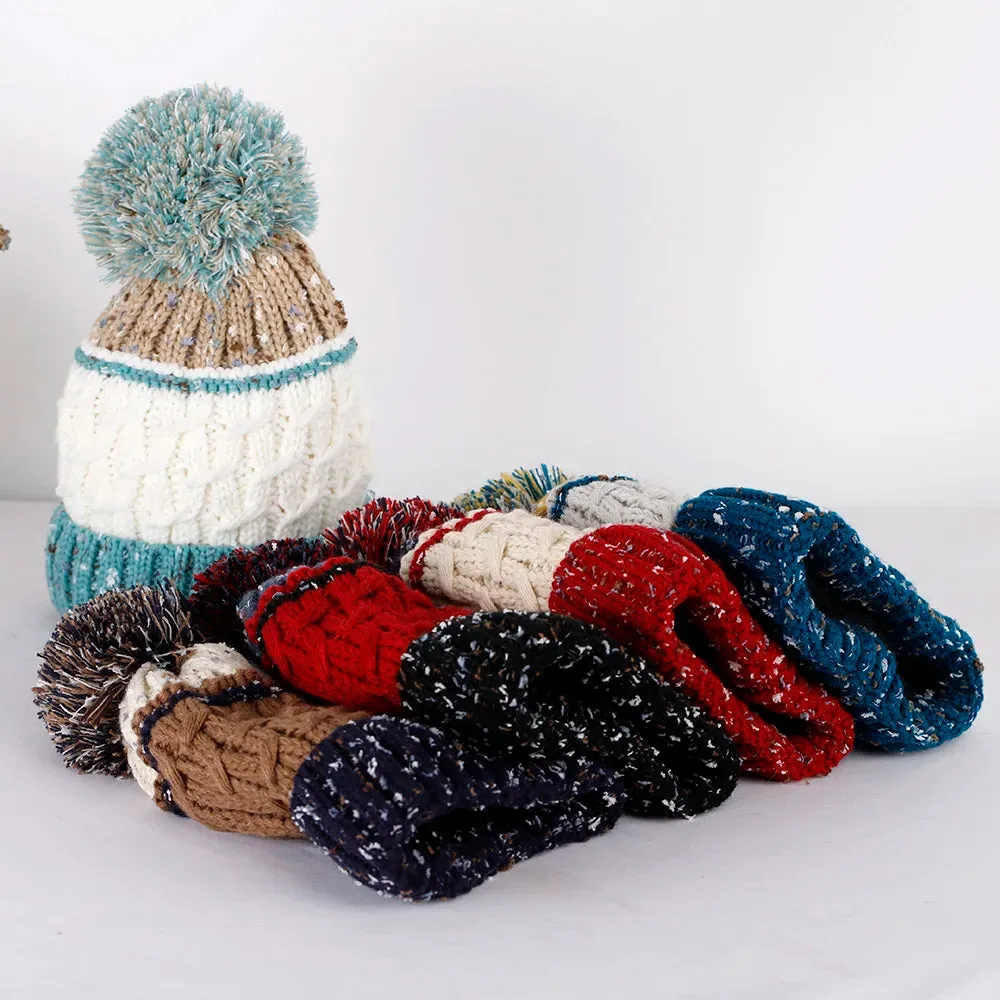 Retro fun Ball stripe Knitted Hat