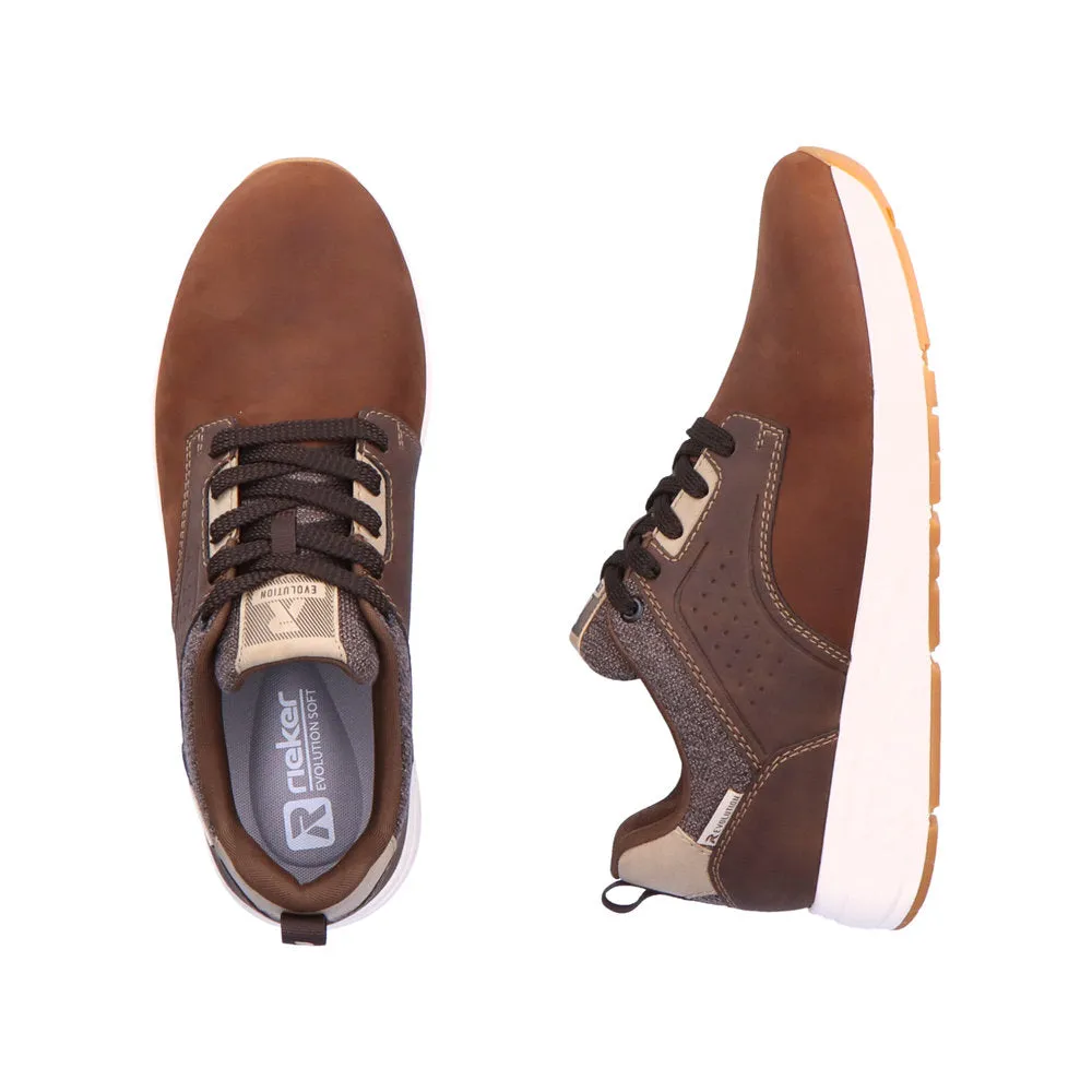 Rieker 07005-22 Mens Brown Lace Up Trainers