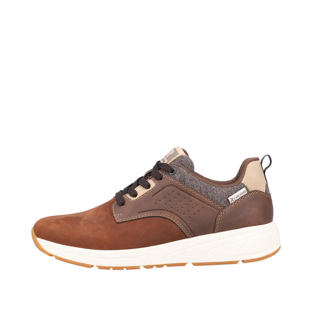 Rieker 07005-22 Mens Brown Lace Up Trainers