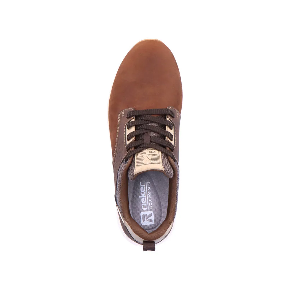 Rieker 07005-22 Mens Brown Lace Up Trainers