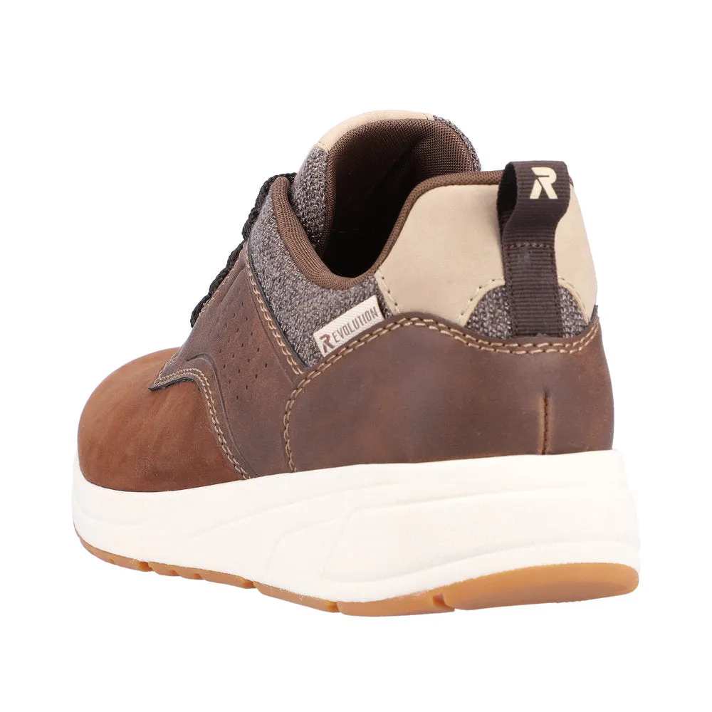 Rieker 07005-22 Mens Brown Lace Up Trainers