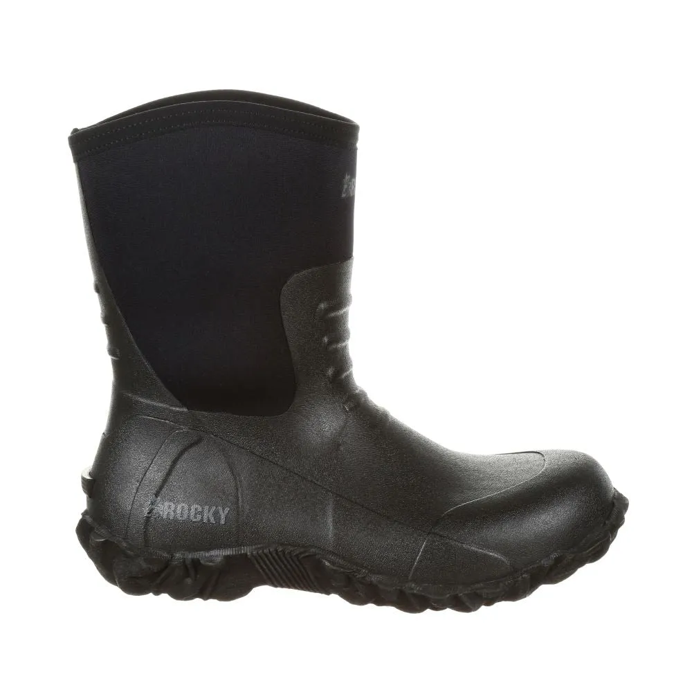 'Rocky' Men's 10" Core Chore WP Rubber Boot - Black