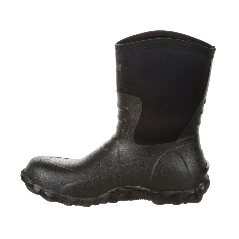 'Rocky' Men's 10" Core Chore WP Rubber Boot - Black