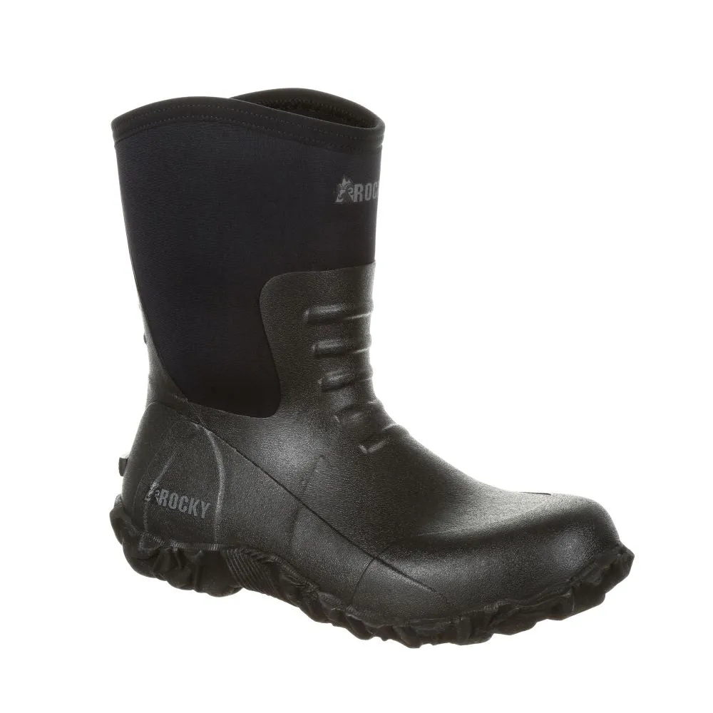 'Rocky' Men's 10" Core Chore WP Rubber Boot - Black