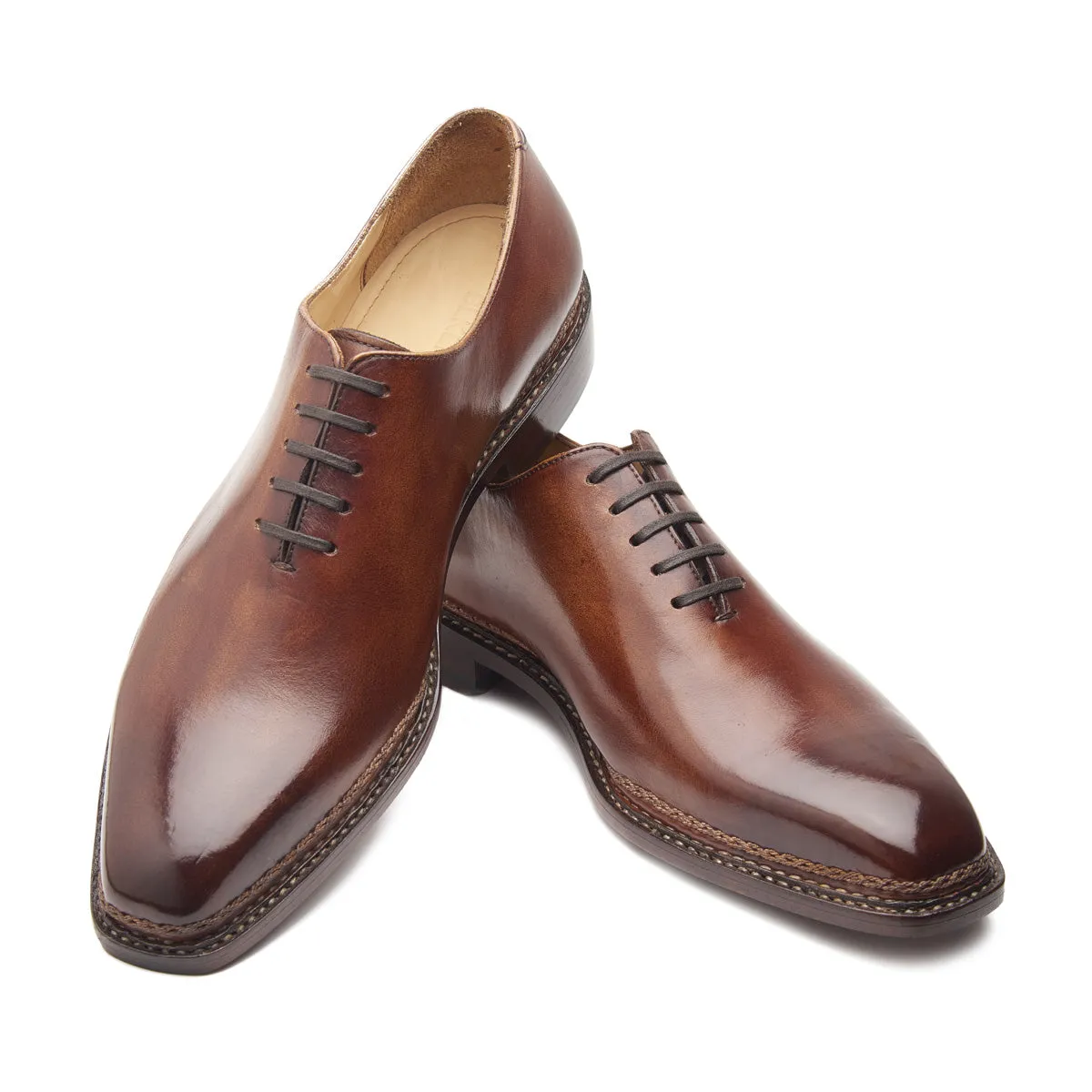 Romanoff-X, Whole-cut Oxford - Antique Tan | Novegese Stitch | Contemporary Classics
