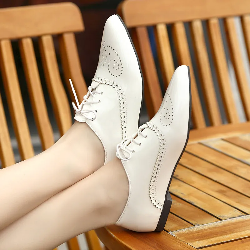 Round Toe Women Low Heels Loafers Shoes MF5450