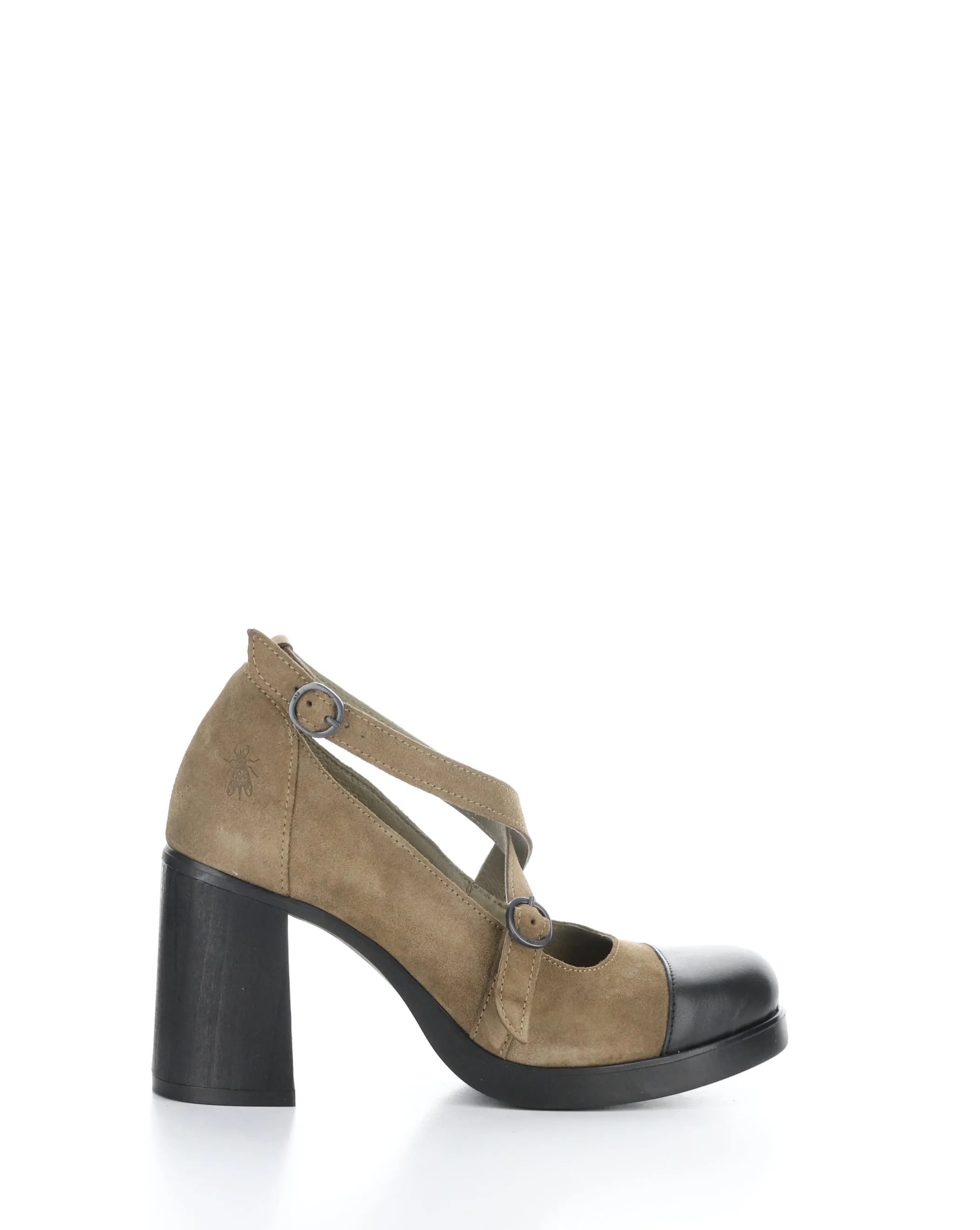 SLIV993FLY 001 BLACK/TAUPE Round Toe Shoes