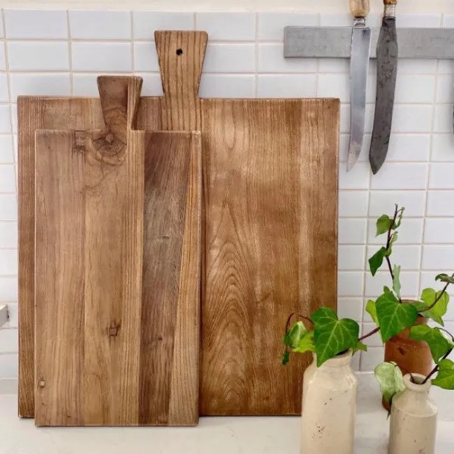 Square Elm Board with Handle XL