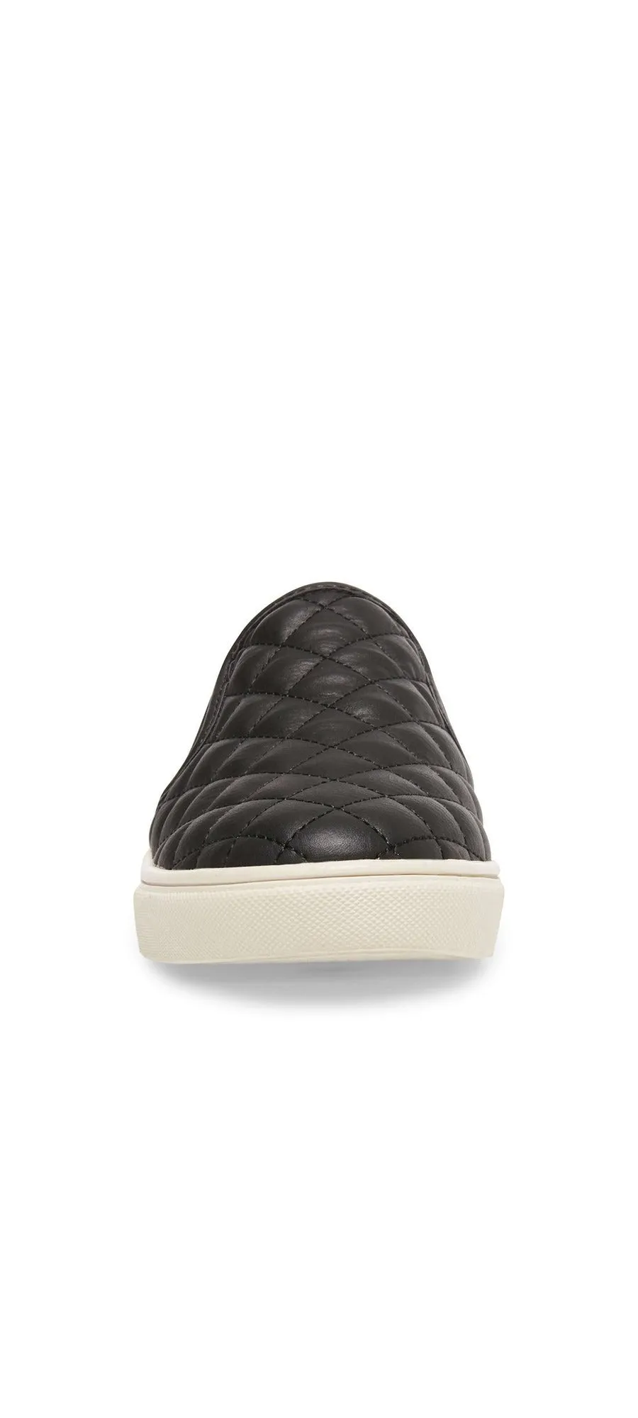 Steve Madden Ecentrcq Sporty Chic Quilted Slip-on Rounded Toe Sneakers Black