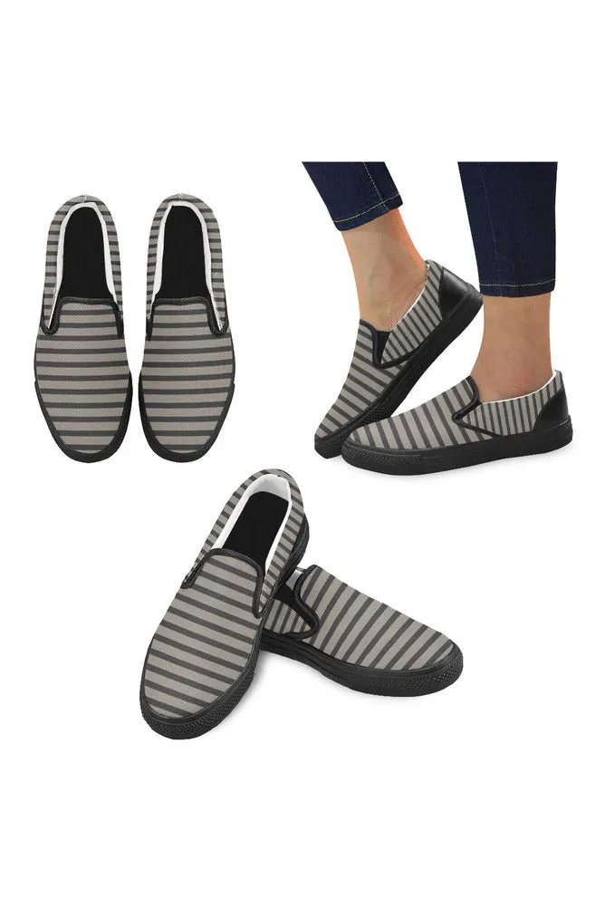 Striped Men's Slip-on Canvas Shoes