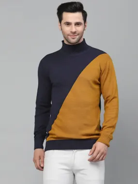 Style Quotient Men Blue Colourblocked Sweatshirt