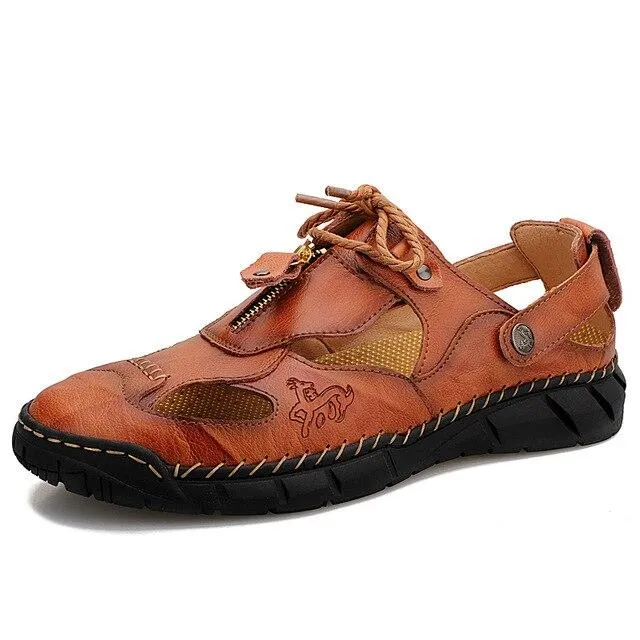 Summer Casual Lightweight Soft Leather Sandals