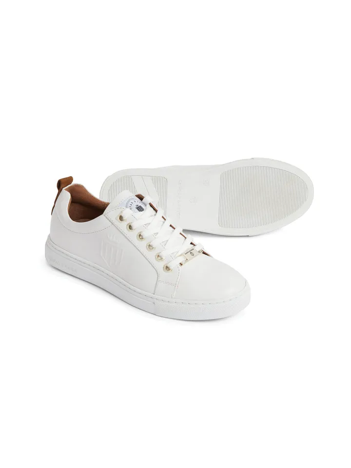 The Finchley Women's Trainer - White Leather