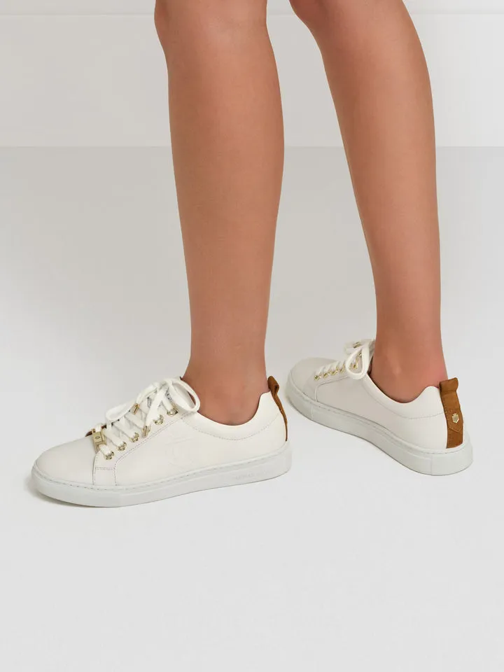 The Finchley Women's Trainer - White Leather