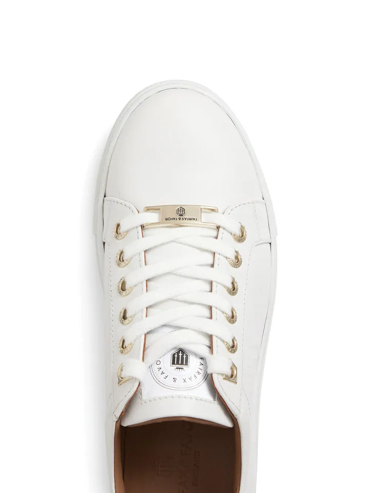 The Finchley Women's Trainer - White Leather