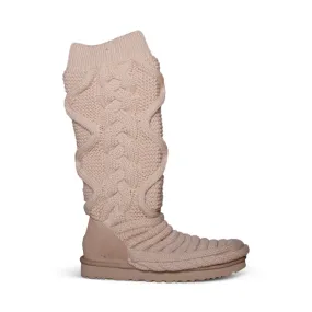 UGG Classic Tall Chunky Knit Cream Boots - Women's