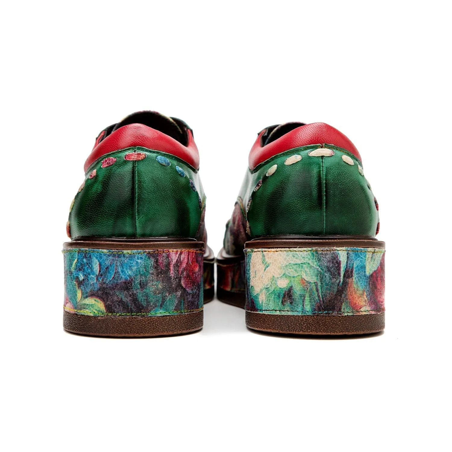 Vintage Comfy Casual Stitching Floral Oxfords Shoes