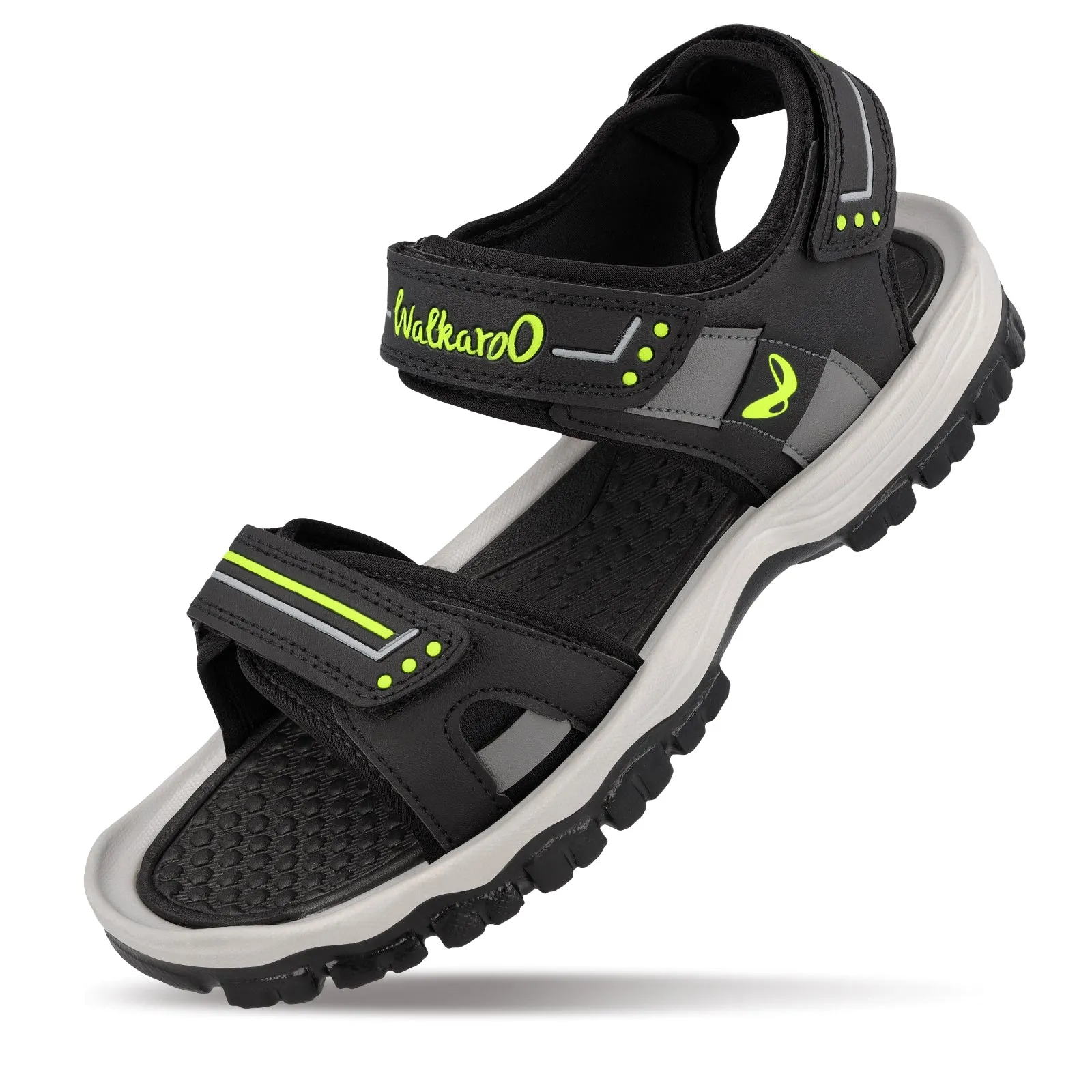 Walkaroo Men Sandal  - WC4420 Black Green