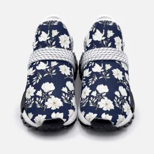 White Florals Unisex Lightweight Custom shoes