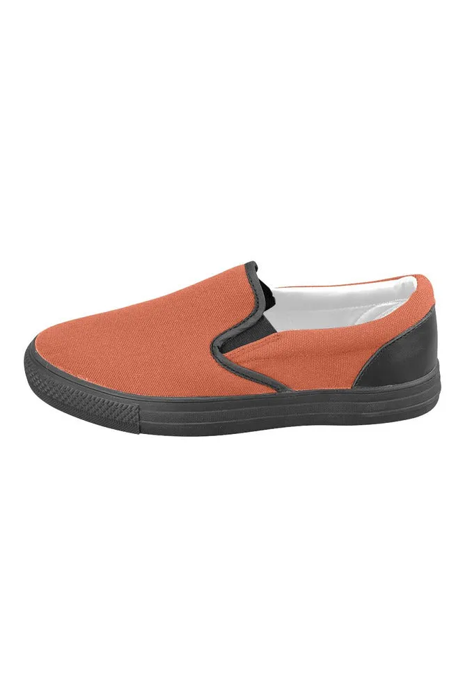 Winter Rust Men's Slip-on Canvas Shoes (Model 019)