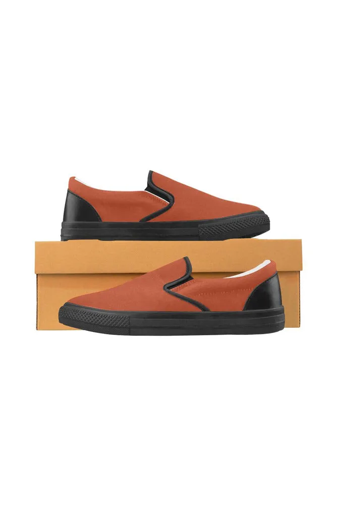 Winter Rust Men's Slip-on Canvas Shoes (Model 019)